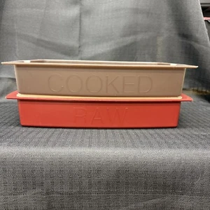 Charcoal Companion Grill Station Raw and Cooked Food Trays with Lid 2008 - Picture 1 of 13
