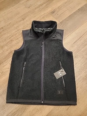 Under Armour 男式 UA Mission 男式中号背心 (1378848) 海军蓝/黑色 — 第 1/4 张图片