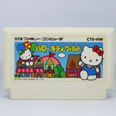 USED Hello Kitty World FC Famicom Nintendo Japan Cartridge only - Image 1 of 4