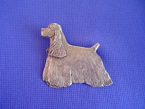 Cocker Spaniel Pin #33B STEHEND Zinn Sportlicher Hund Schmuck von Cindy A. Conter - Bild 1 von 1