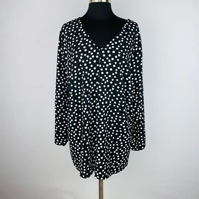 Top túnica Avenue para mujer 18/20 lunares manga metal plateado detalles  Foto 1 de 4