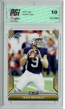 Trace McSorley 2019 Leaf Draft #66 Gold SP Rookie Card PGI 10