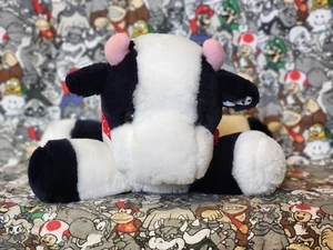 Vintage 1993 Dakin Cow Chime Rattle Black White Plush Stuffed Animal Toy 10" - Picture 1 of 8