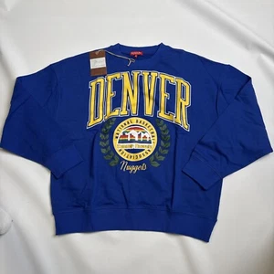 NEW MITCHELL AND NESS HWC DENVER NUGGETS CREWNECK  WOMENS MEDIUM - Picture 1 of 2