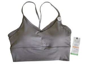 Gaiam Women’s Shiva Shine Bralette Sports Bra Om-Dri Size M Alloy Gray - Picture 1 of 9