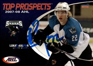 Lukas Kaspar - Signed 2007-08 AHL Top Prospects Card #50 - Worcester Sharks - Picture 1 of 2