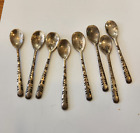 Vintage 925 Sterling Silver Salt Spoon Set of 8 Pieces
