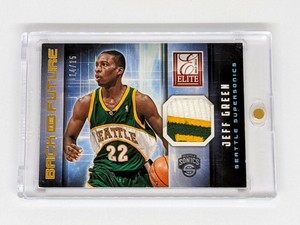2013-14 Panini Elite Back to the Future Materials Prime #24 Jeff Green /15 3 Clr