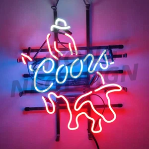 24"x20" New Bull Rider Beer Neon Light Sign Beer Lamp Bar Glass Decor Artwork - Picture 1 of 4