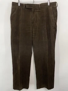 Vintage Polo Ralph Lauren Preston Corduroy Pants Dark Brown Mens 36x27 - Picture 1 of 13