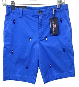 Vineyard Vines Embroidered Surfboard Breaker Shorts Blue Boys Size 14 -NEW - Picture 1 of 10