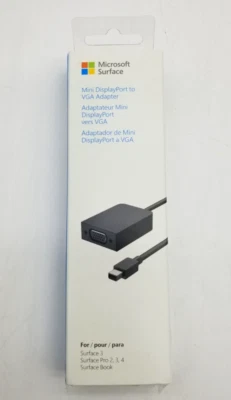 New Microsoft 1554 Mini Display Port to VGA Adapter Surface Pro 2, 3, 4, Book - Image 1 of 4