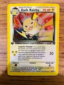 MINT! 1st Edition Dark Raichu (83/82) Team Rocket Set Holo Pokemon Card! - Picture 1 of 5