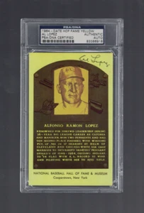 Al Lopez Chicago White Sox Signed Baseball HOF Plaque Postcard PSA/DNA - Picture 1 of 1