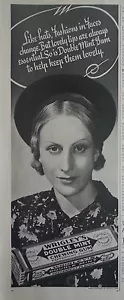 1935 Wrigleys Double Mint Chewing Gum Like Hats Fashion Faces Change Ad - Picture 1 of 1