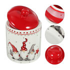 Gnome Candy Jar Christmas Favor Boxes Tea Holder With Lid Ceramics