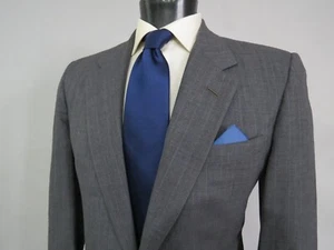 Martin Greenfield "The Master Hand" USA charcoal pin stripe bespoke suit 42 R - Picture 1 of 19