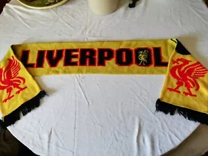 Vintage Liverpool FC Schal zu Fuß auf 2 verschiedenen Seiten Fußballverein - Bild 1 von 10