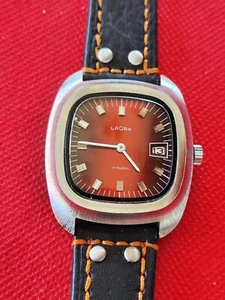 NOS  Vintage LAORA 36.5mm Manual Wind Mens Watch _3274 - Picture 1 of 10