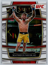Matheus Nicolau 2022 Panini Select UFC White Prizm Rookie Card /75 #83 Concourse