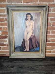 Oil on Board Nude Woman Painting W. Reginald Watkins (1890-1985) - Baltimore MD - Picture 1 of 11