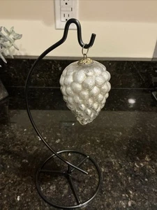 Antique White German Kugel Grape Ornament 4" - Picture 1 of 8