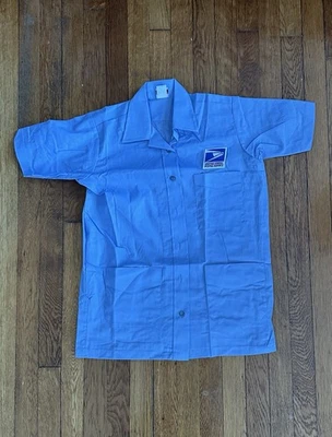 Vintage USPS Union Line Postal ServiceButton Shirt Short Sleeve size Small - Image 1 of 4