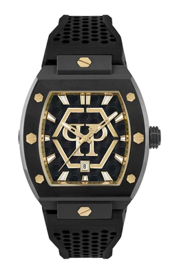 Reloj Pulsera Hombre PHILIPP PLEIN THE HEXAGON PHANTOM PWPUA0224 Silicona Negro Foto 1 de 3