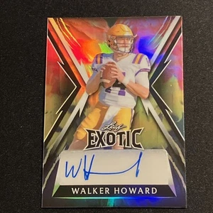WALKER HOWARD 2023 LEAF EXOTIC FOOTBALL Auto 6/9 - Picture 1 of 2