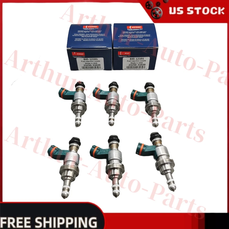 6X Denso FUEL INJECTORS FITS FOR 2006-2015 Lexus IS250 2.5L V6 23250-31020 OEM Foto 1 de 4