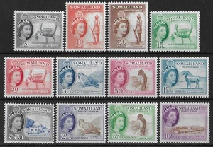 SOMALILAND PROTECTORATE 1953 Mint VLH Complete Set of 12 SG #137-148 CV £120 - Picture 1 of 1