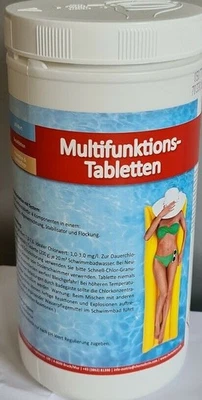 Chlor Multitabs 4 in 1 inkl. Klareffekt 1Kg Quattrotabs Algezid Chlor - Bild 1 von 4