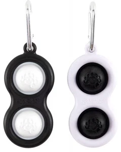 Simpl Dimpl Fidget Keychain Black & White 2 Pieces - Picture 1 of 3