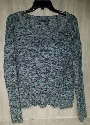 Sudadera American Eagle azul brillante cuello redondo para mujer M azul y negra #20  Foto 1 de 4