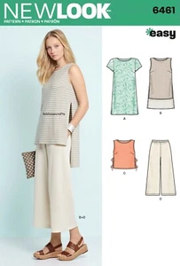 NEW LOOK 6461 MISSES' DRESS TUNIC TOP & TROUSERS Sewing pattern Sizes 6 - 18 - Picture 1 of 9