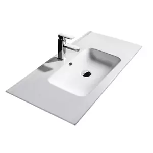 910X465X170mm Bathroom Vanity Cabinet Ceramic Wash Basin Sink Top White 90Q - Picture 1 of 3