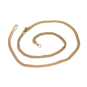 Antique Victorian Gold Filled & 10k Gold Paste Slide Necklace - Picture 1 of 7