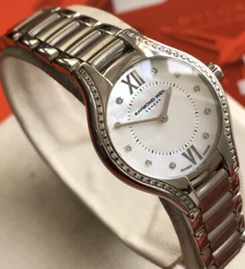 Ladies Genuine Raymond Weil Noemia 5124-STS-00985 Watch Diamond Mop Sapphire - Picture 1 of 12