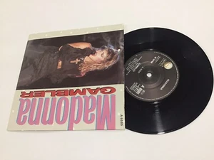 MADONNA Gambler UK 7" vinyl record 45 Record Picture Sleeve Import Vg Vg - Picture 1 of 2