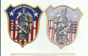 DE SCOUT BSA 2002 TWIN VALLEY DISTRICT CAMPOREE SHIELD PATCH DEFENDING HERITAGE - Picture 1 of 1