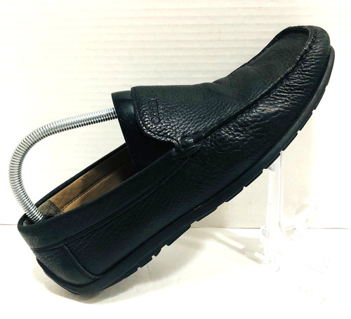 Scarpe mocassino mocassino ECCO nero uomo 7 7 5 41 extra larghe pelle ciottolo