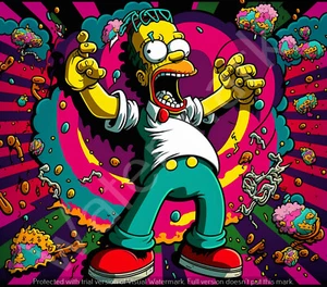 Bicchiere Zombie Simpsons personalizzato 20 oz sottile in acciaio inox P0911 - Foto 1 di 1