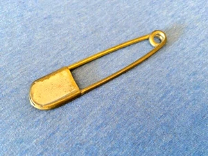 Estate vtg 1940s LARGE! Genuine RISDON KEY-TAG Locker SAFETY PIN / Blank 5in - Picture 1 of 6