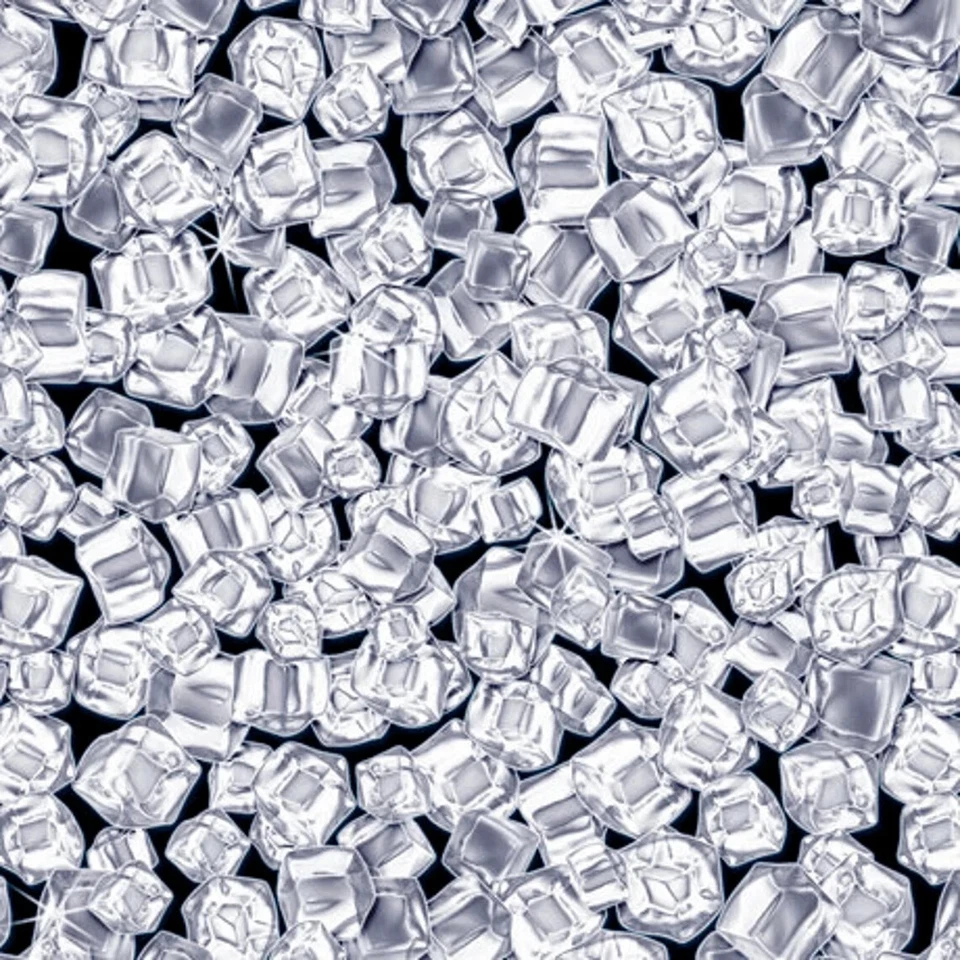 Tela de algodón para edredón de 3 yardas - Telas QT Dan Morris en el grifo cubitos de hielo embalados en negro Foto 1 de 1