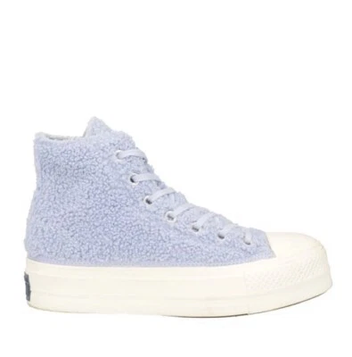 Converse High top Shearling Baby Blue Trainer Size UK6.5 Blue Suede G139 - Image 1 of 4