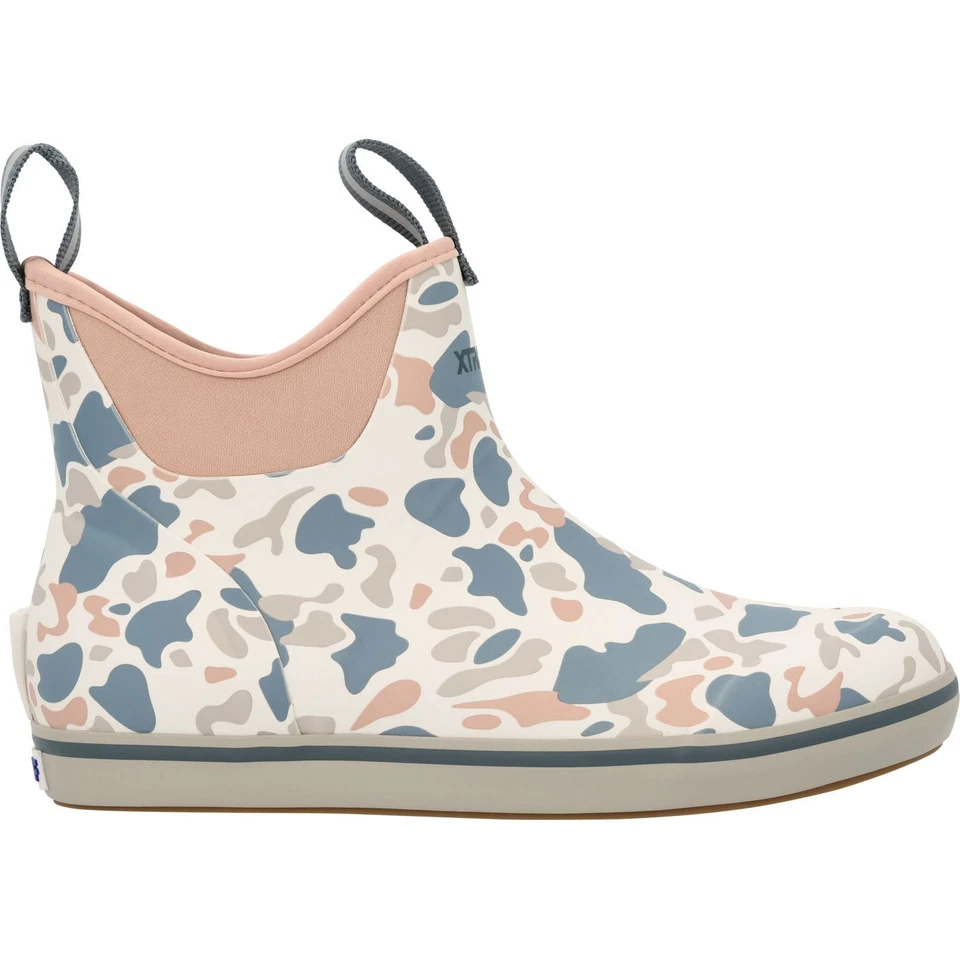 XTRATUF Women's 6” Ankle Deck Boot Ivory Duck Camo - XWAB4DC Ivory Duck Camo
