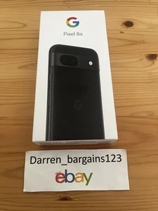 Google Pixel 8a 128GB Obsidian Black | Unlocked / Sim Free | Brand New Sealed ✅ - Zdjęcie 1 z 3