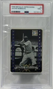 Jackie Robinson PSA 9 -1996 Metallic Impressions -Jackie Wins Rookie Of The Year - Picture 1 of 8