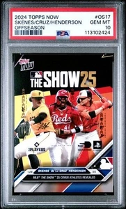 2024 Topps Now Off-Season De La Cruz, Henderson, Skenes OS-17 PSA 10 GEM MINT - Picture 1 of 2