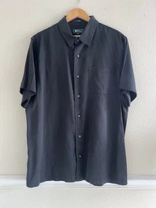Reyn Spooner button down black shirt men’s size XL Neutral Grunge linen blend - Picture 1 of 8